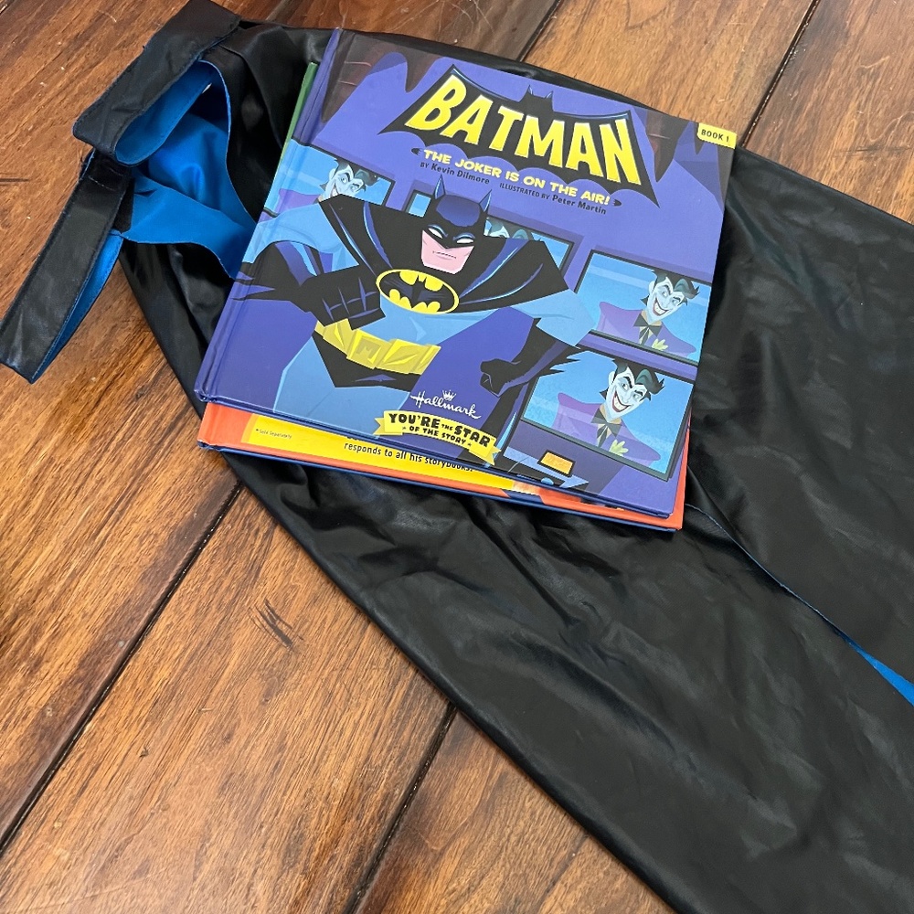 Batman Cape and Books